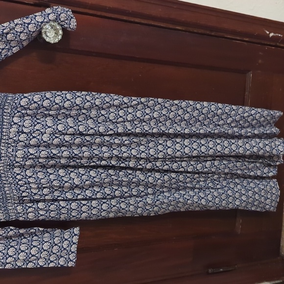 SCOTCH & SODA Blue & Cream Long Sleeve Jumpsuit All In One Size Medium - Picture 8 of 15